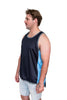 Black & Slate Blue | Just Shear Sports Performance Singlet