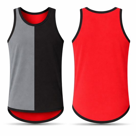 Grey, Black & Red | Shearing Singlet