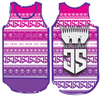 Ugly Christmas Singlet Pink & Purple | JS Sports Performance Singlet