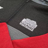 Black, Red & Grey | Half Zip Long Tail Hoody