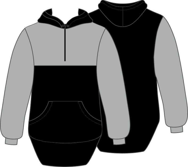 Half black clearance half white hoodie