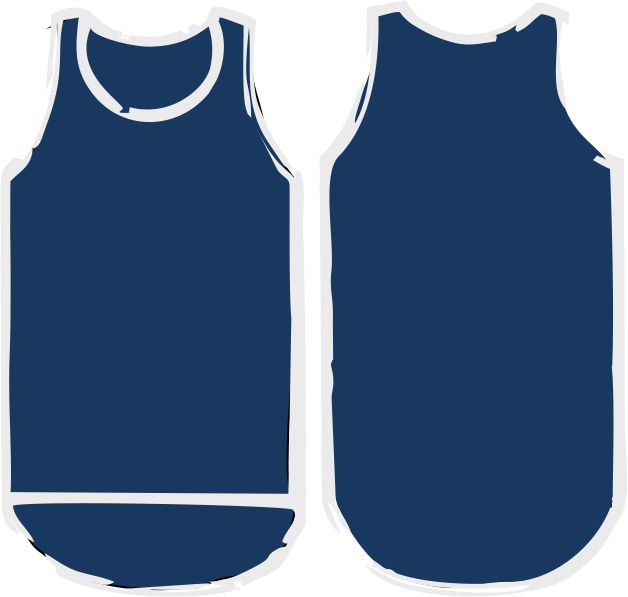 Navy Blue Shearing Singlet - Just Shear