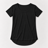 Ladies Scoop Neck - Long Back Lux Tee