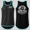 Chasing Tusks Black & Charcoal with Teal Trim | Shearing Singlet