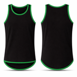 Black - Green Trim | Shearing Singlet
