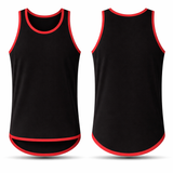 Black - Red Trim | Cotton Shearing Singlet