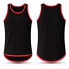Black - Red Trim | Cotton Shearing Singlet
