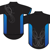 Cobalt & Black Pinstripe | Performance Polo Shirt
