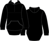 Black | Half Zip Long Tail Hoody