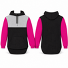 Black, Grey & Hot Pink | Half Zip Long Tail Hoody