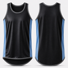 Black & Slate Blue | Just Shear Sports Performance Singlet
