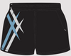 Black & Teal Point | Footy Style Shorts