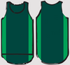 Dark Green & Light Green | Just Shear Sports Performance Singlet
