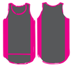 Charcoal Grey & Hot Pink - Pink Trim | Shearing Singlet