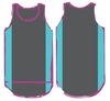 Charcoal Grey & Teal - Purple Trim | Shearing Singlet