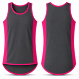 Charcoal Grey & Hot Pink - Pink Trim | Shearing Singlet
