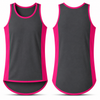 Charcoal Grey & Hot Pink - Pink Trim | Shearing Singlet