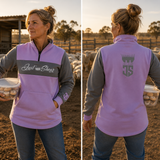 JS | Lilac & Grey "Jamestown" | Half Zip Long Tail Collared Jumper
