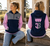 JS | Pastel Pink, Navy & Smoke Grey 