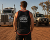 Burning Diesel Like It's Cheap - Black - Red Trim | Cotton Shearing Singlet