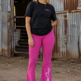 JS | Hot Pink Cotton Rich Bootcut Pants