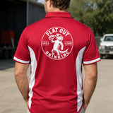 "Flat Out" Maroon & Grey | Performance Polo Shirt