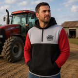 Burning Diesel - Red, Grey & Black | Half Zip Long Tail Hoody