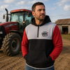 Burning Diesel - Red, Grey & Black | Half Zip Long Tail Hoody