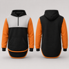 Orange, Grey & Black | Half Zip Long Tail Hoody