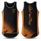 Orange & Black Comb | Just Shear Sports Performance Singlet