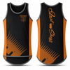 Orange & Black Comb | Just Shear Sports Performance Singlet