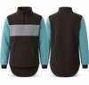 Aqua & Chocolate Brown Stripe| Collared Long Tail Jumper