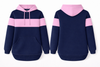 Pink & Navy Stripe | No Zip Long Tail Hoody