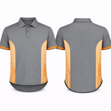 Peach & Grey Wheat | Performance Polo Shirt