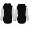 Grey & Black | No Zip Long Tail Hoody