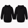 Black | Half Zip Long Tail Hoody