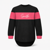 Custom Embroidered Name - Coral & Black | Long Tail Sweater