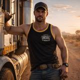 Burning Diesel, Black - Gold Trim | Shearing Singlet