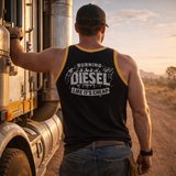 Burning Diesel, Black - Gold Trim | Shearing Singlet