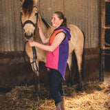 Pink, Purple & Orange | Sleeveless Vest Half Zip Hoody