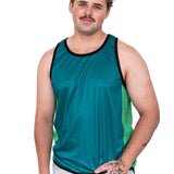 Dark Green & Light Green | Just Shear Sports Performance Singlet