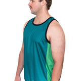 Dark Green & Light Green | Just Shear Sports Performance Singlet