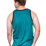 Dark Green & Light Green | Just Shear Sports Performance Singlet