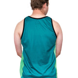 Dark Green & Light Green | Just Shear Sports Performance Singlet