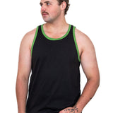 Black - Green Trim | Shearing Singlet