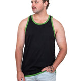 Black - Green Trim | Shearing Singlet