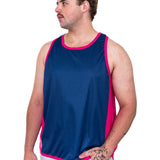 Navy & Hot Pink | Just Shear Sports Performance Singlet