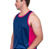 Navy & Hot Pink | Just Shear Sports Performance Singlet