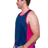 Navy & Hot Pink | Just Shear Sports Performance Singlet