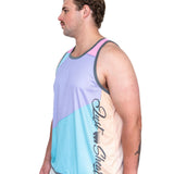 Pastel Geo - Smoke Trim | Just Shear Sports Performance Singlet